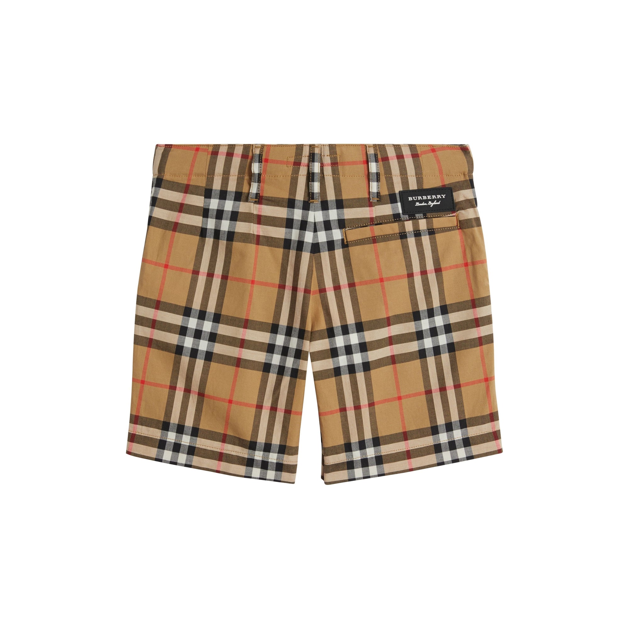 ANTIQUE YELLOW Short habillé en coton à motif Vintage check