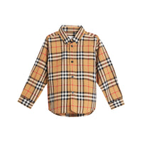ANTIQUE YELLOW Chemise en coton Vintage check