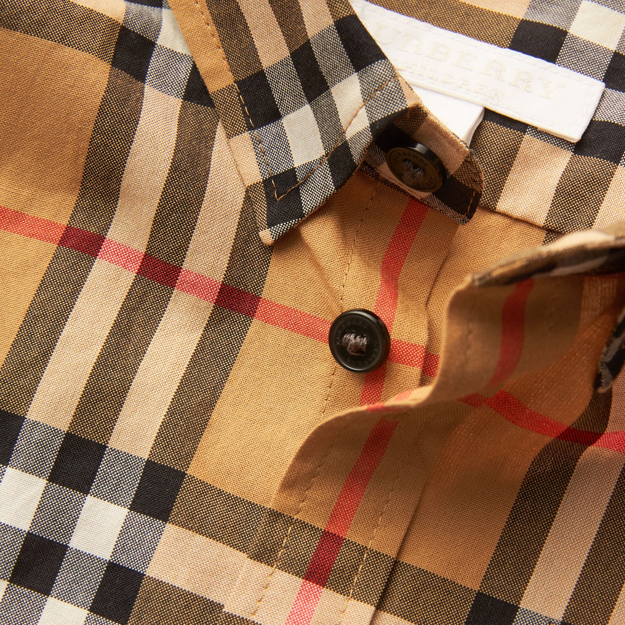ANTIQUE YELLOW Chemise en coton Vintage check