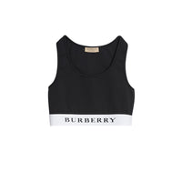 BLACK Brassière en jersey extensible avec logo