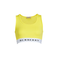 BRIGHT YELLOW Brassière en jersey extensible avec logo