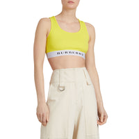 BRIGHT YELLOW Brassière en jersey extensible avec logo