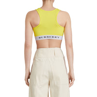 BRIGHT YELLOW Brassière en jersey extensible avec logo