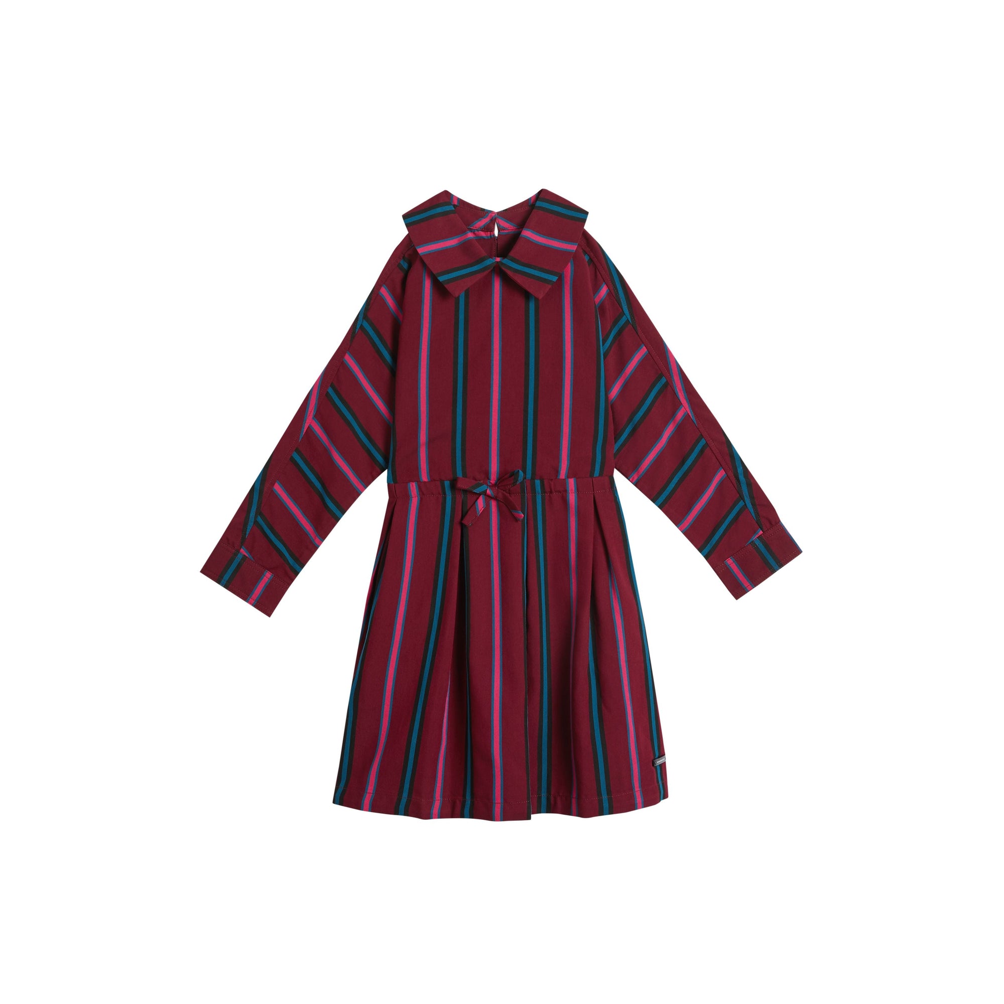 BURGUNDY Robe rayée avec cordon de serrage