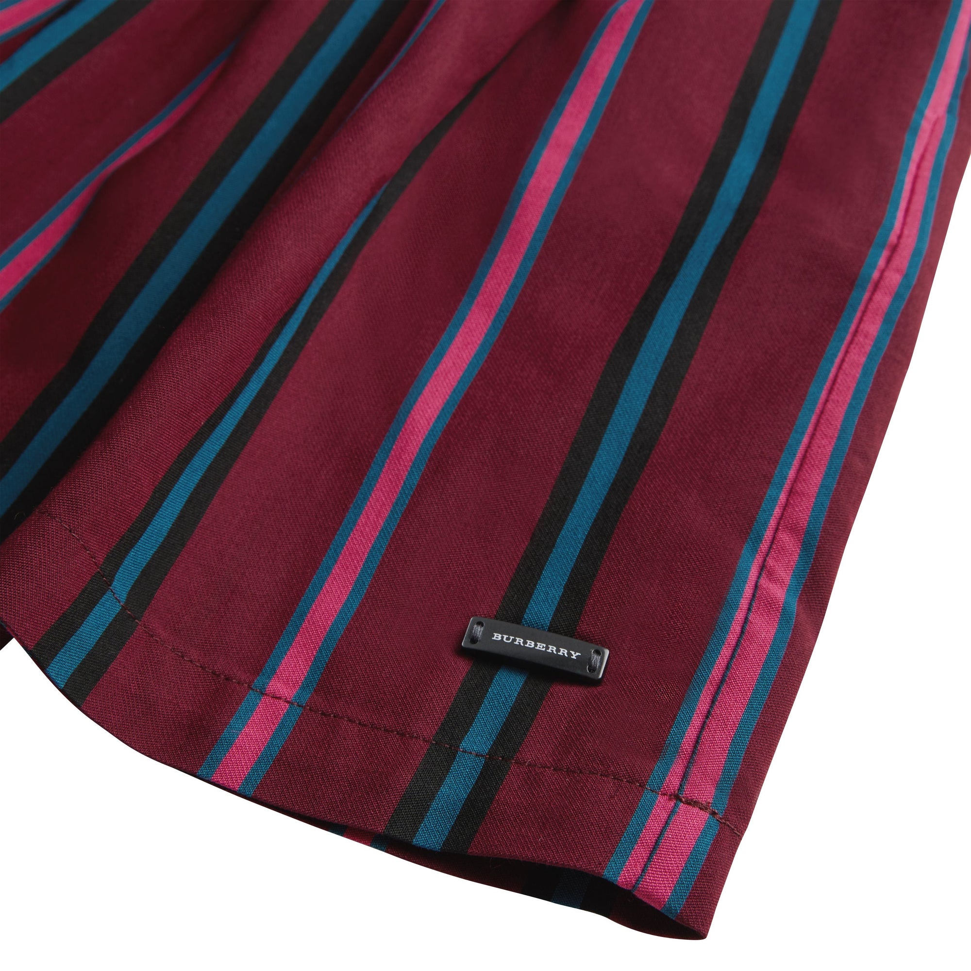BURGUNDY Robe rayée avec cordon de serrage