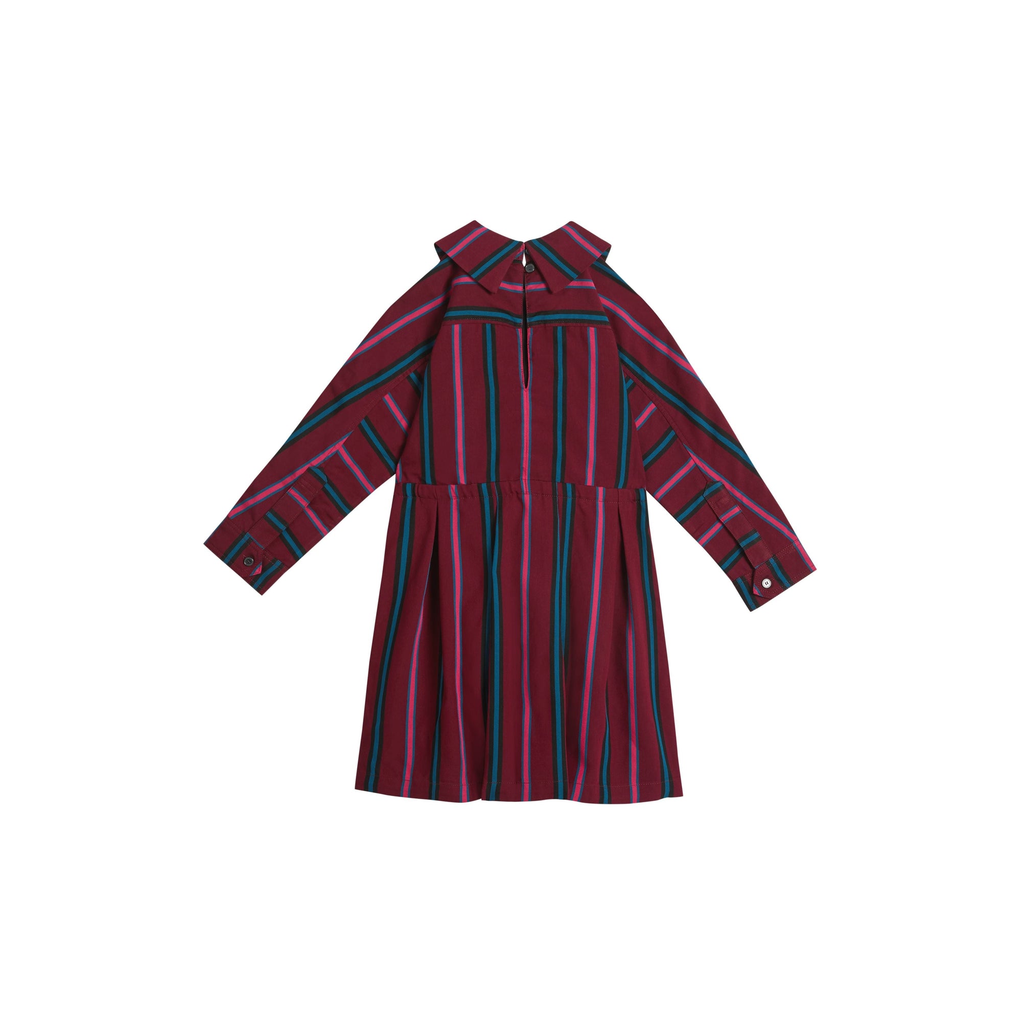 BURGUNDY Robe rayée avec cordon de serrage
