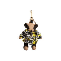 Bijou porte-clés Thomas bear avec trench à imprimé graffiti - Camel