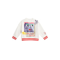 IVORY Sweat-shirt en coton à imprimé polaroïd London