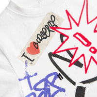 WHITE T-shirt en coton avec imprimé « Hello »