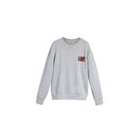 PALE GREY MELANGE Sweat-shirt avec imprimé étiquette en graffiti