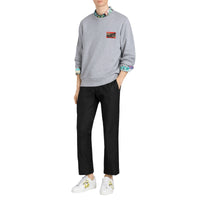 PALE GREY MELANGE Sweat-shirt avec imprimé étiquette en graffiti