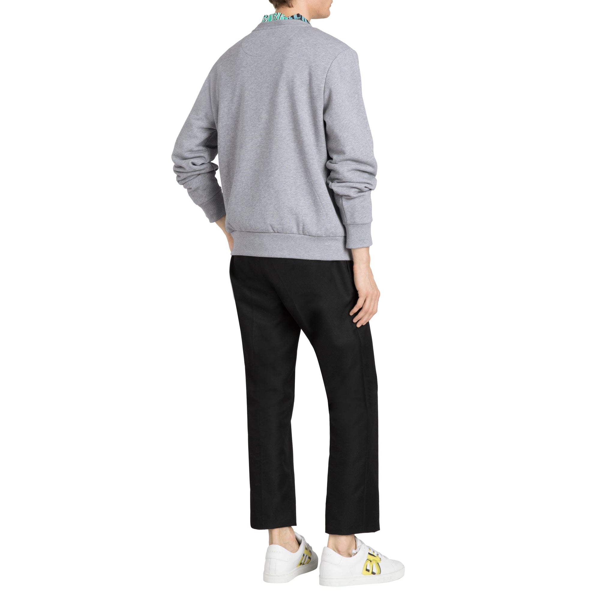PALE GREY MELANGE Sweat-shirt avec imprimé étiquette en graffiti