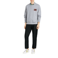 PALE GREY MELANGE Sweat-shirt avec imprimé étiquette en graffiti