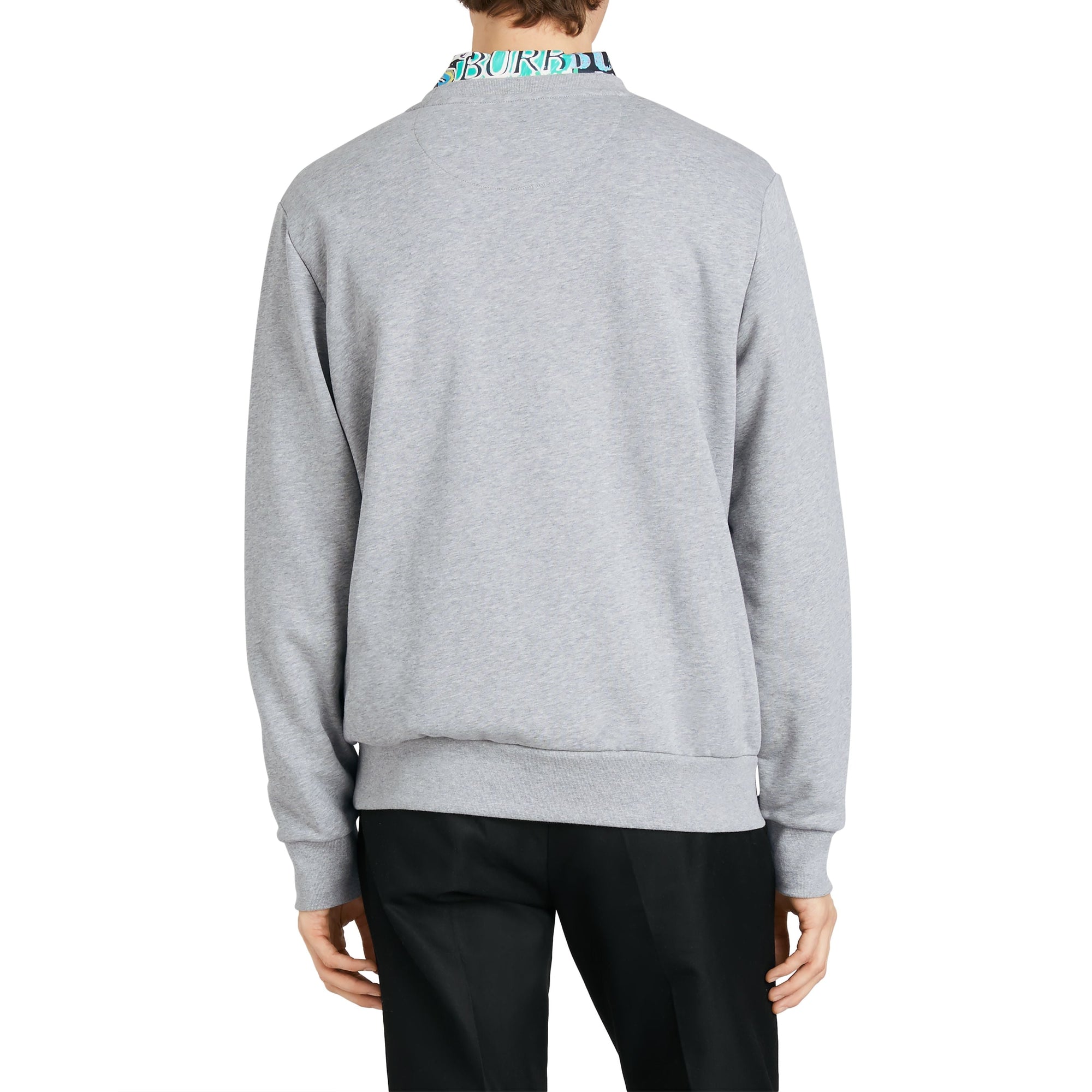 PALE GREY MELANGE Sweat-shirt avec imprimé étiquette en graffiti