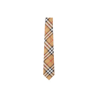 Cravate moderne en soie Vintage check - Jaune Antique