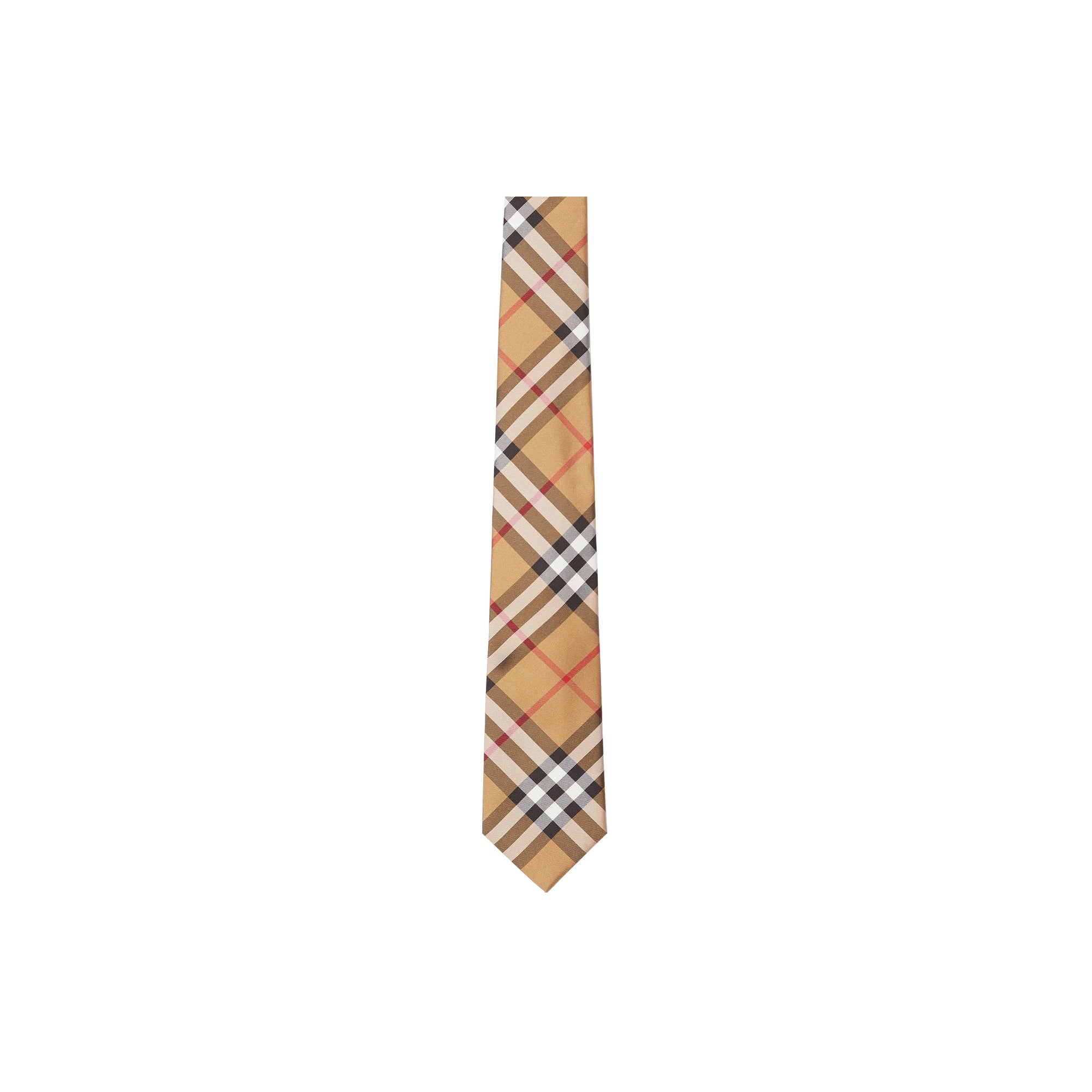 Cravate moderne en soie Vintage check - Jaune Antique