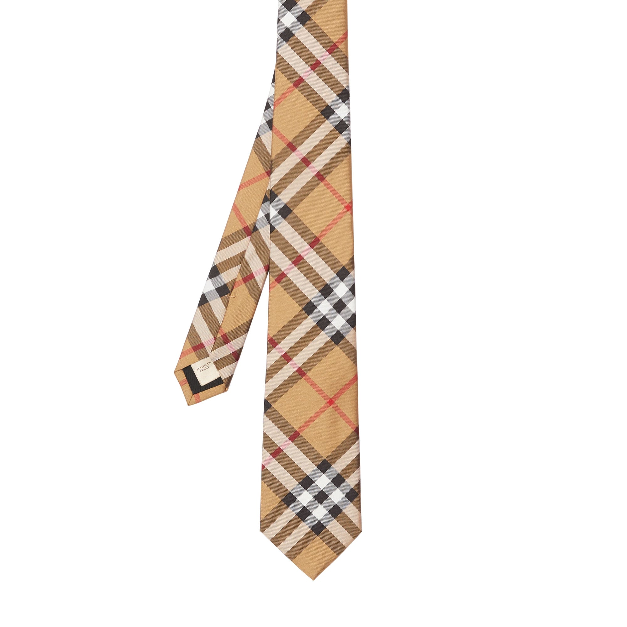 Cravate moderne en soie Vintage check - Jaune Antique