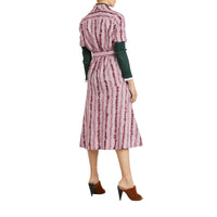 LIGHT PINK STRIPE Robe chemise en coton à motif rayé griffonné