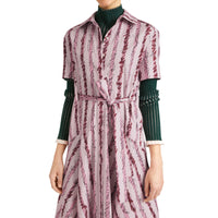 LIGHT PINK STRIPE Robe chemise en coton à motif rayé griffonné
