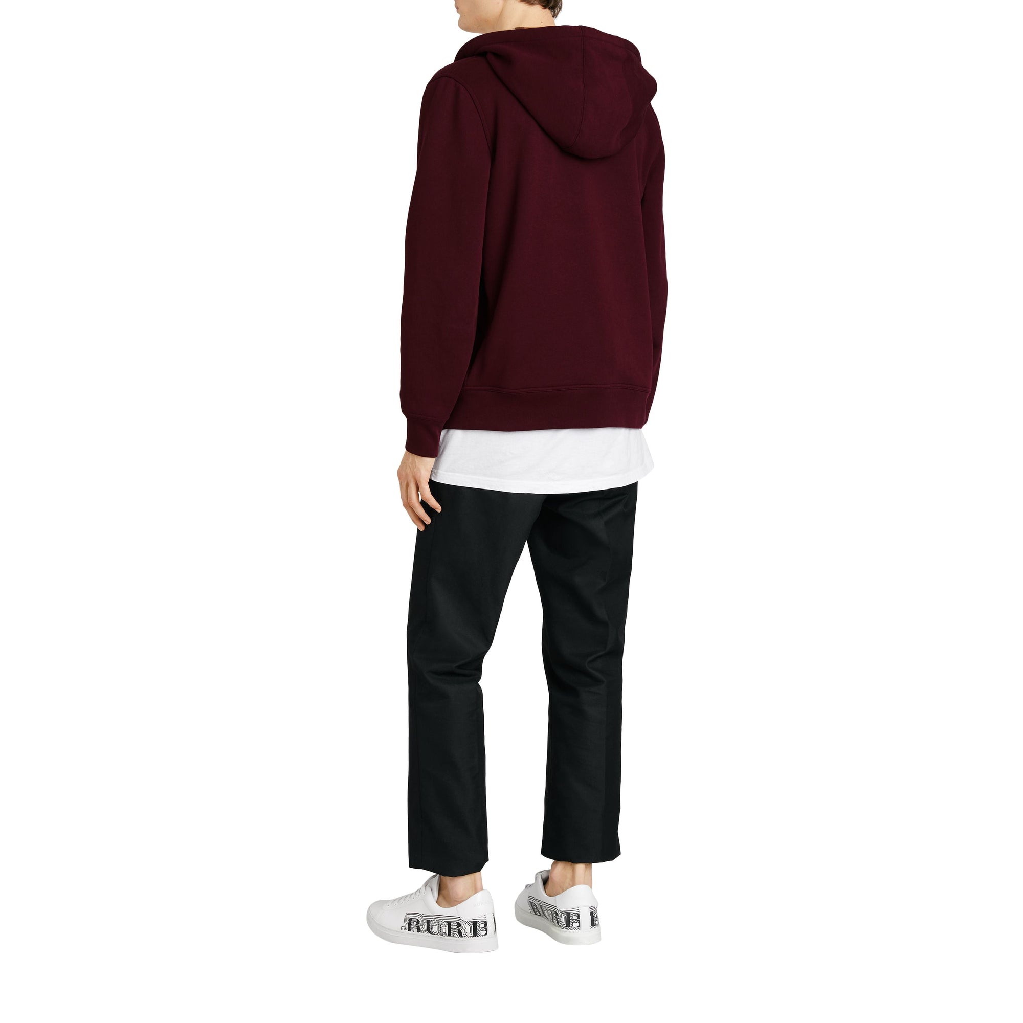 DARK CRIMSON Sweat-shirt à capuche en jersey avec détails check
