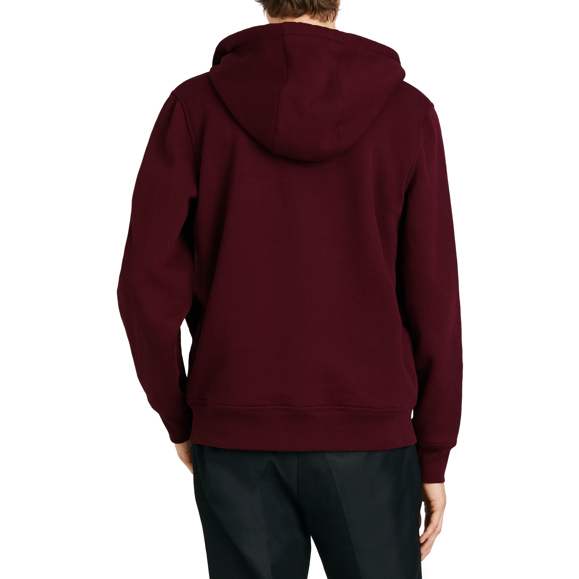 DARK CRIMSON Sweat-shirt à capuche en jersey avec détails check