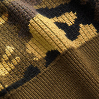 KHAKI GREEN Pull jacquard en laine mérinos à motif camouflage