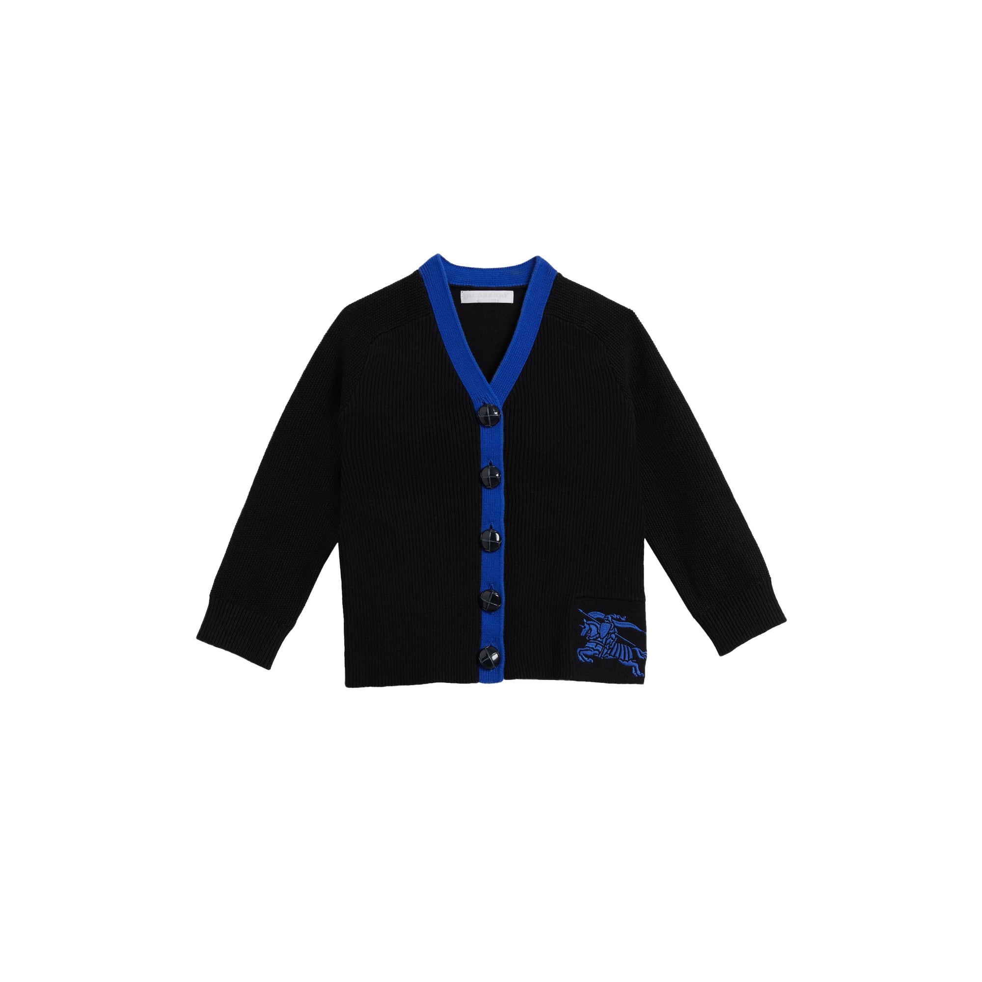 BLACK Cardigan en coton bicolore