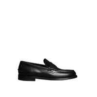 BLACK Mocassins Penny Loafers en cuir