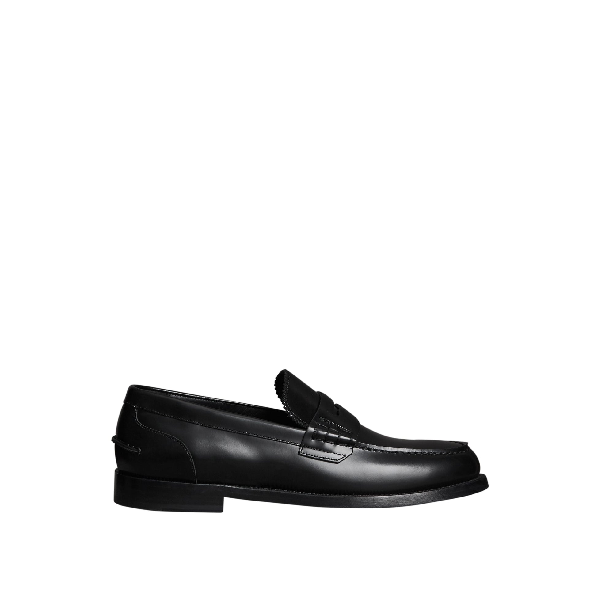 BLACK Mocassins Penny Loafers en cuir