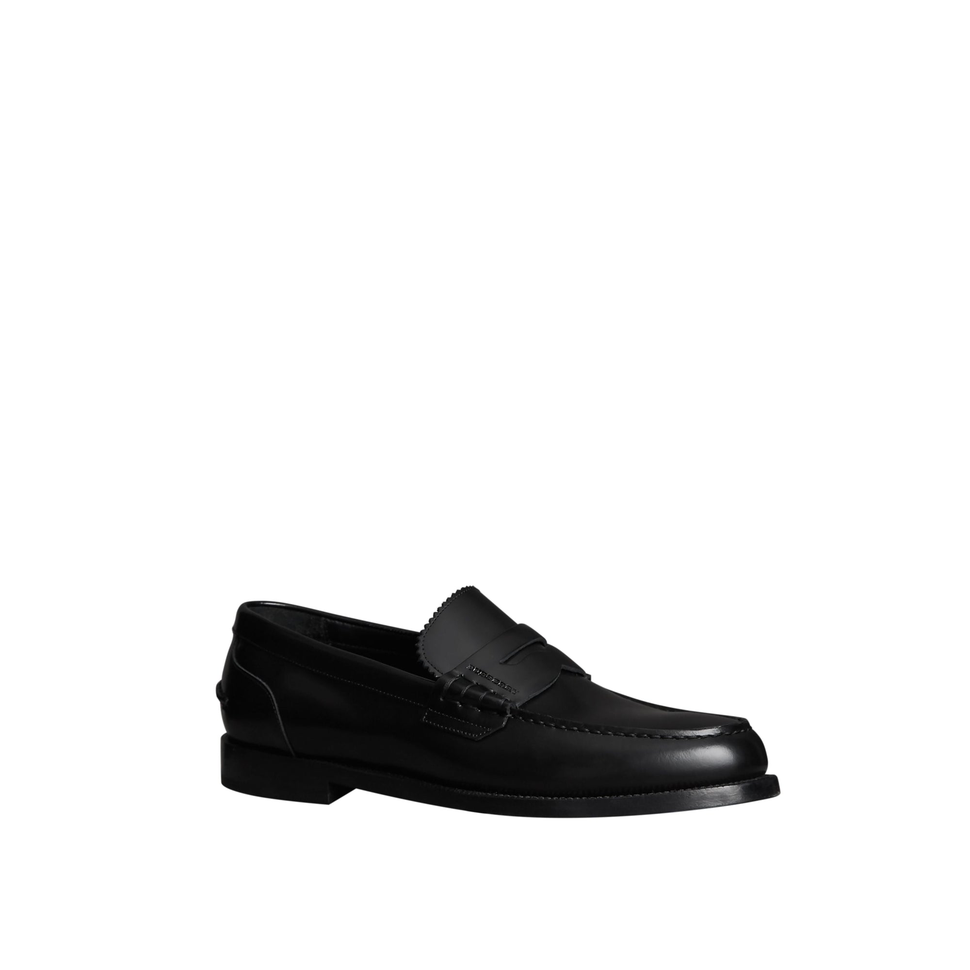 BLACK Mocassins Penny Loafers en cuir
