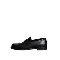 BLACK Mocassins Penny Loafers en cuir