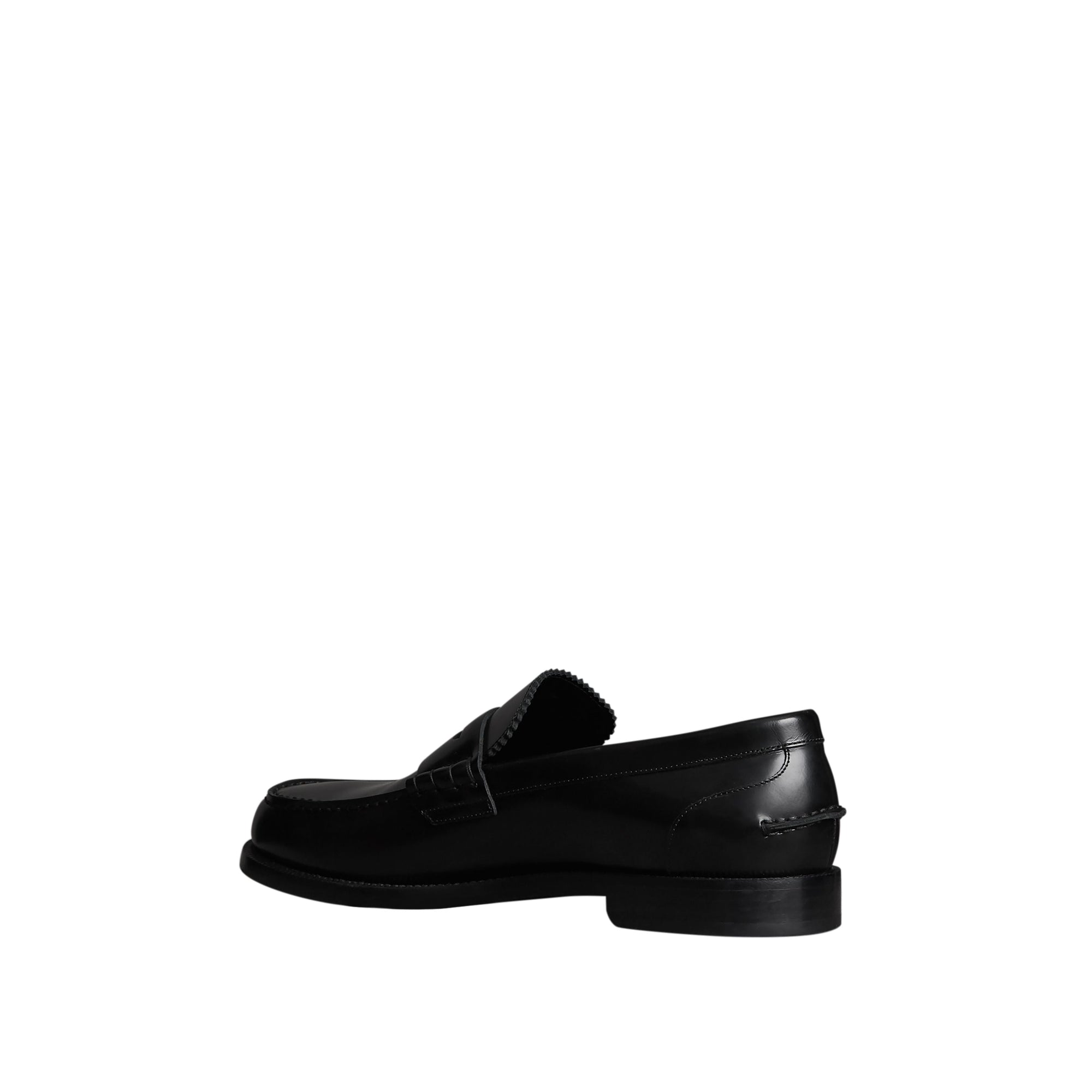 BLACK Mocassins Penny Loafers en cuir