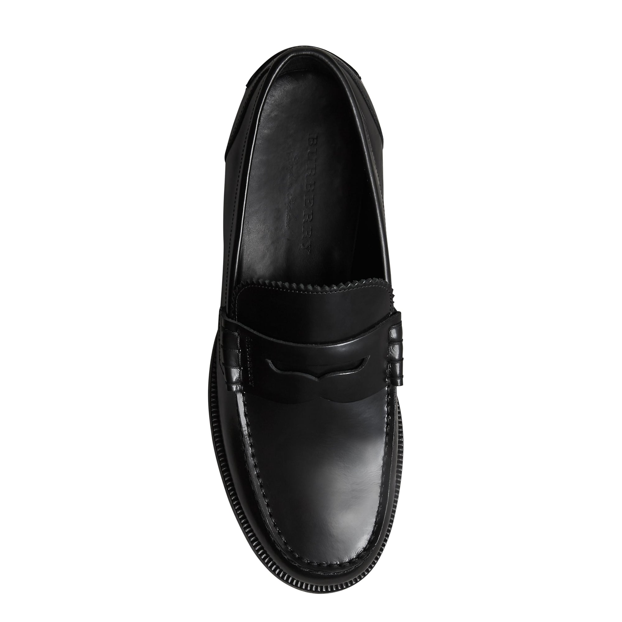 BLACK Mocassins Penny Loafers en cuir