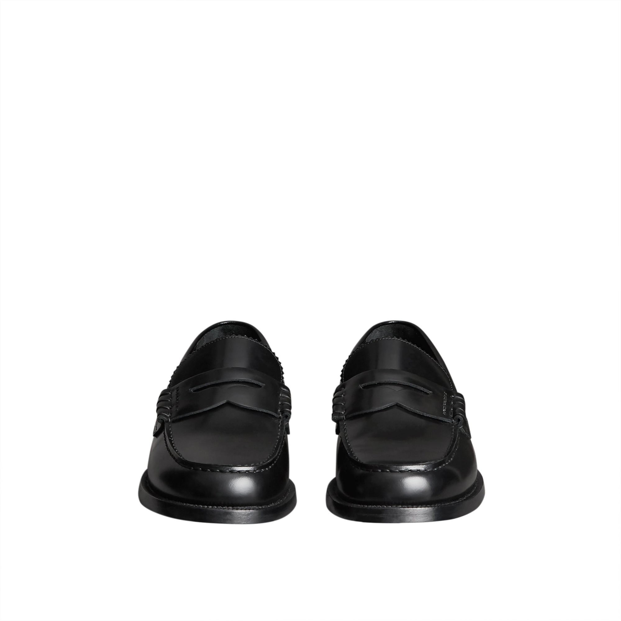 BLACK Mocassins Penny Loafers en cuir