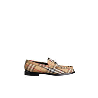ANTIQUE YELLOW Mocassins en coton à motif Vintage check
