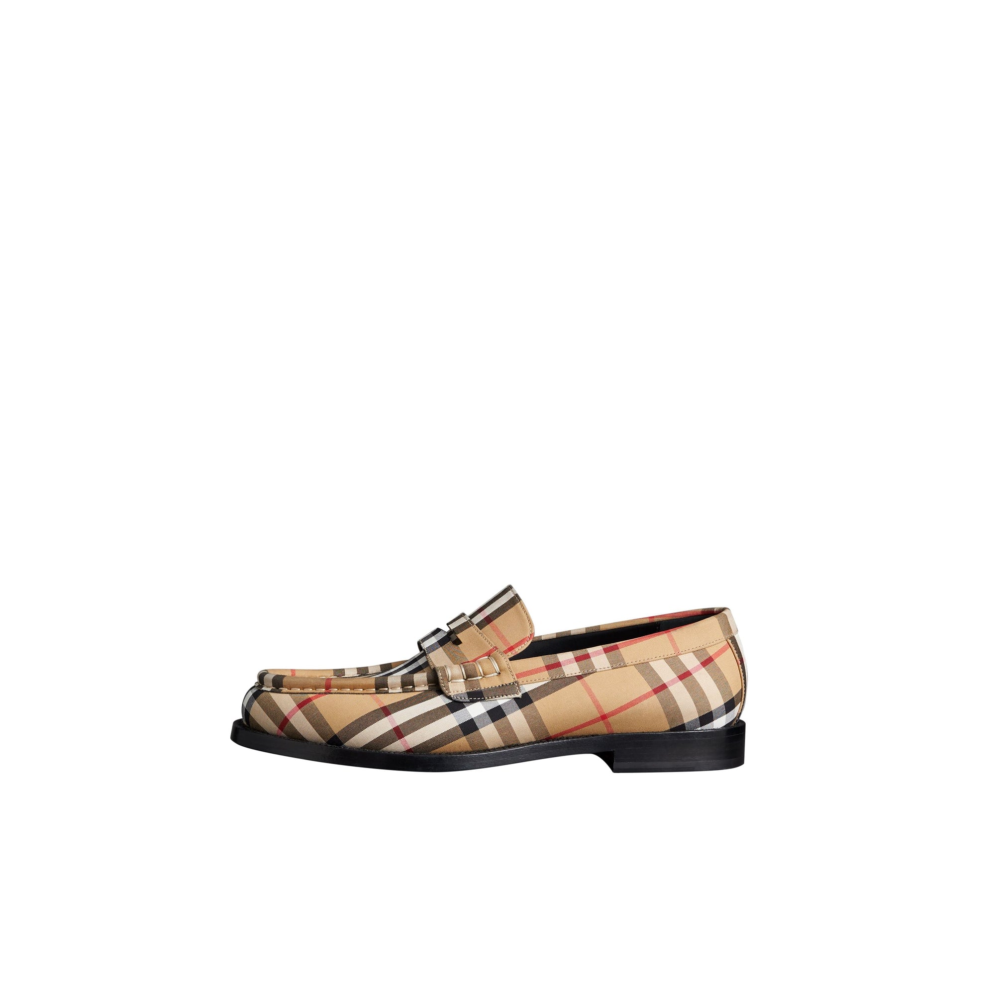ANTIQUE YELLOW Mocassins en coton à motif Vintage check