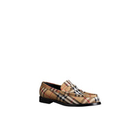 ANTIQUE YELLOW Mocassins en coton à motif Vintage check