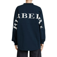 NAVY Haut oversize en coton avec logo imprimé