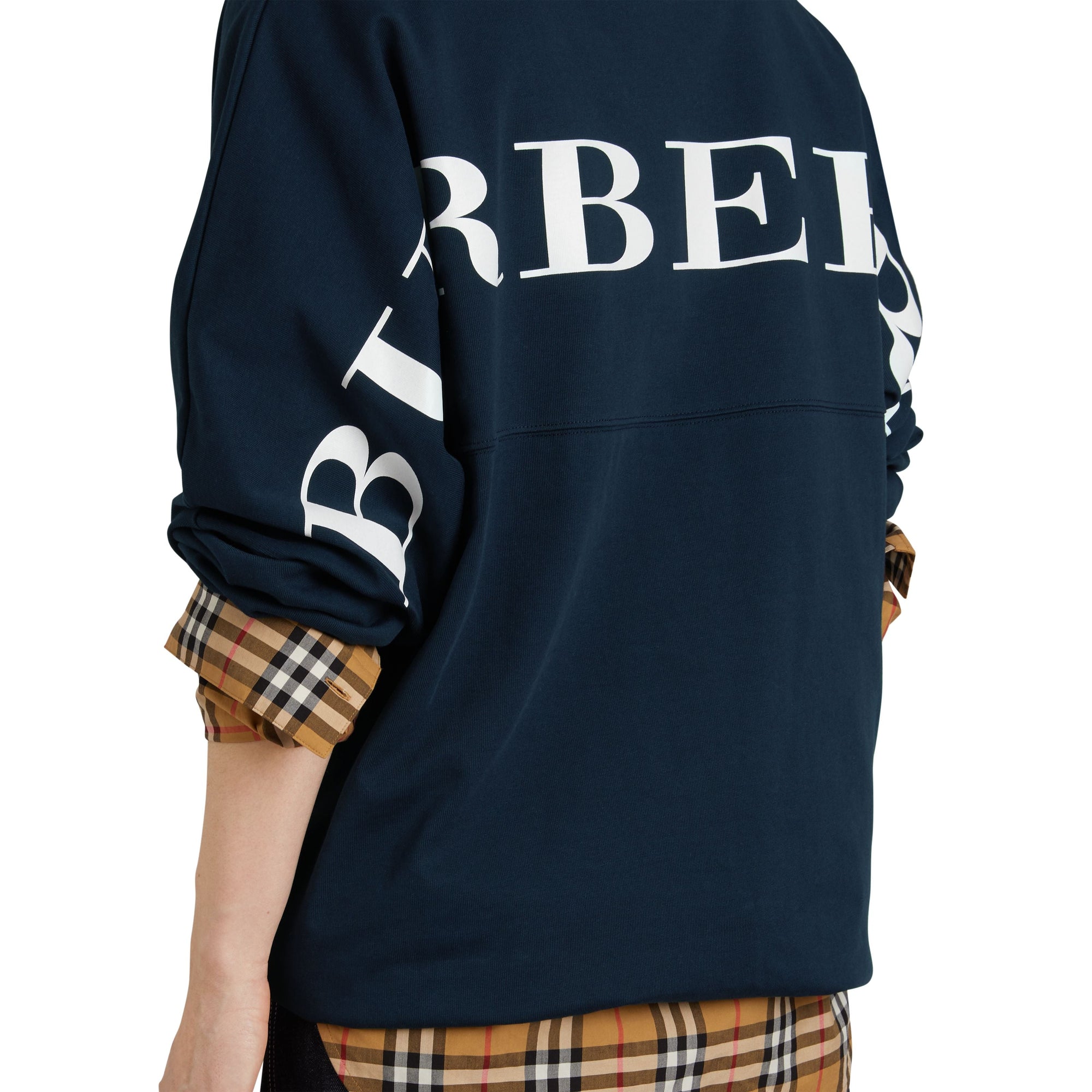 NAVY Haut oversize en coton avec logo imprimé