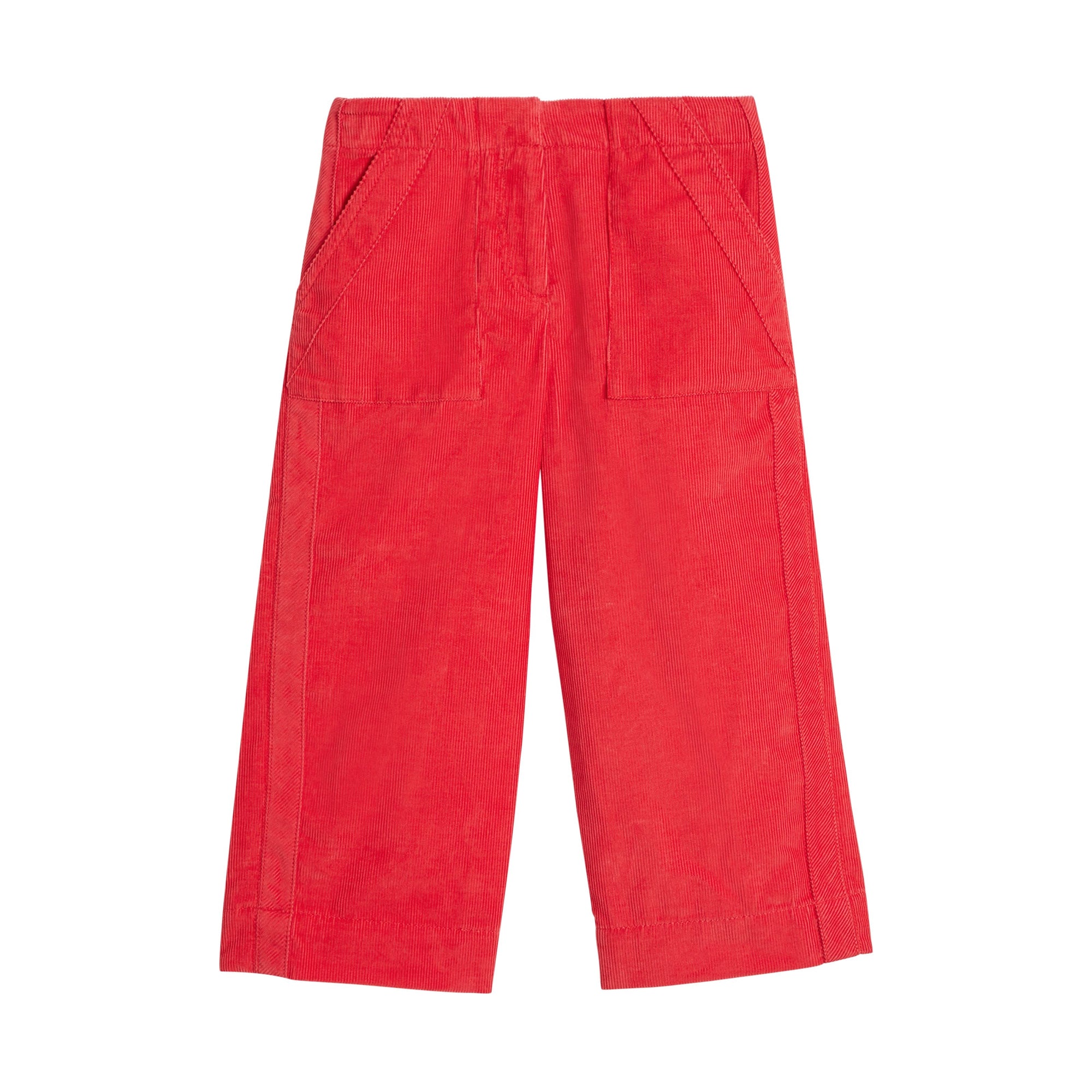 BRIGHT ORANGE RED Pantalon ample en velours côtelé