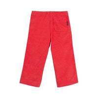 BRIGHT ORANGE RED Pantalon ample en velours côtelé