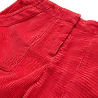BRIGHT ORANGE RED Pantalon ample en velours côtelé