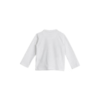WHITE T-shirt à manches longues en coton avec logo imprimé