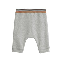 GREY MELANGE Pantalon de survêtement en jersey de coton à rayures iconiques