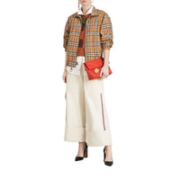 Veste Harrington à motif vintage check et surpiqûres - Jaune antique