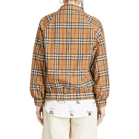 Veste Harrington à motif vintage check et surpiqûres - Jaune antique