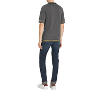 MID GREY MELANGE Polo en jersey de coton à bordures contrastantes