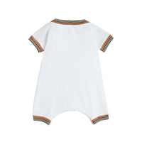 WHITE Coffret cadeau deux pièces pour bébé en piqué de coton à rayures iconiques