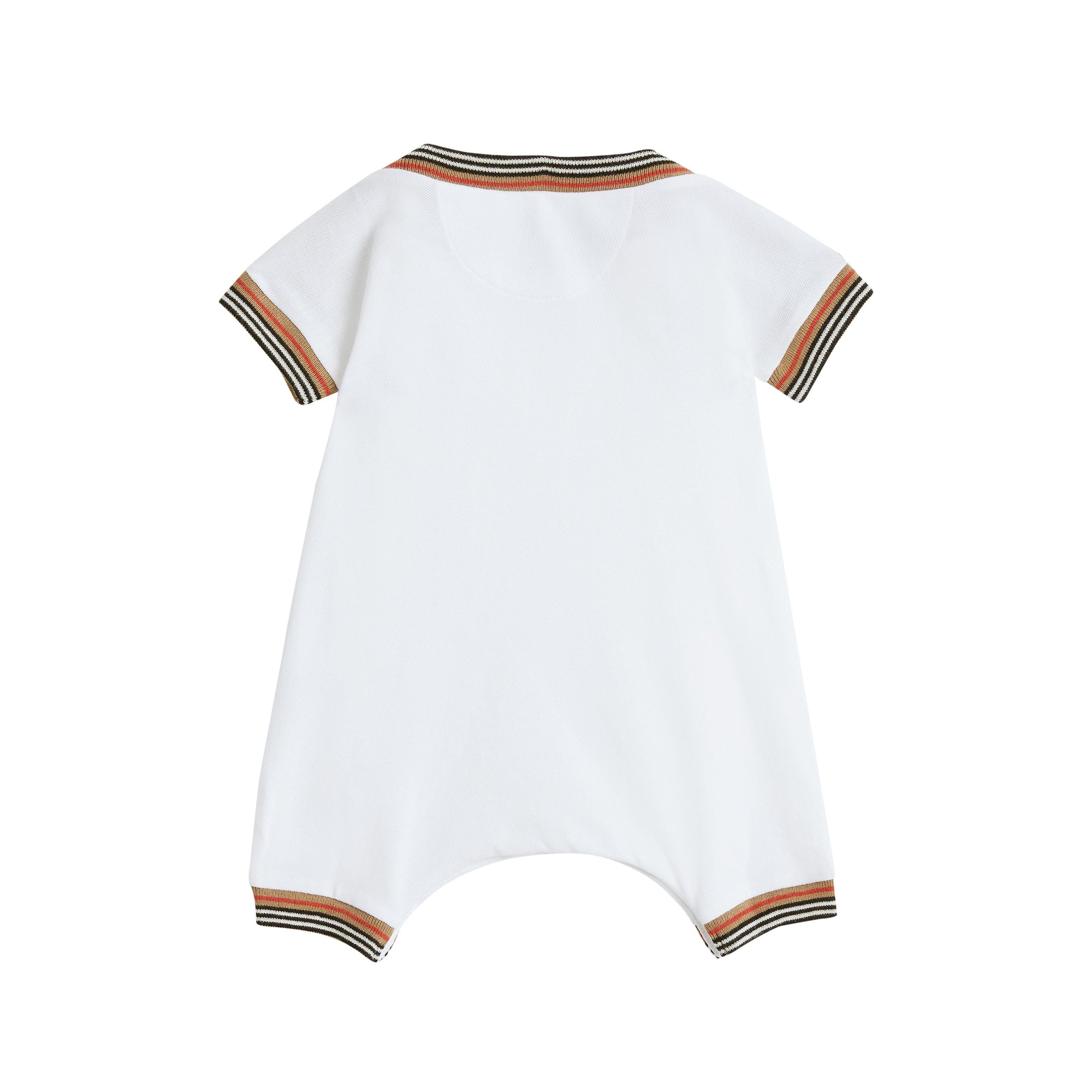 WHITE Coffret cadeau deux pièces pour bébé en piqué de coton à rayures iconiques