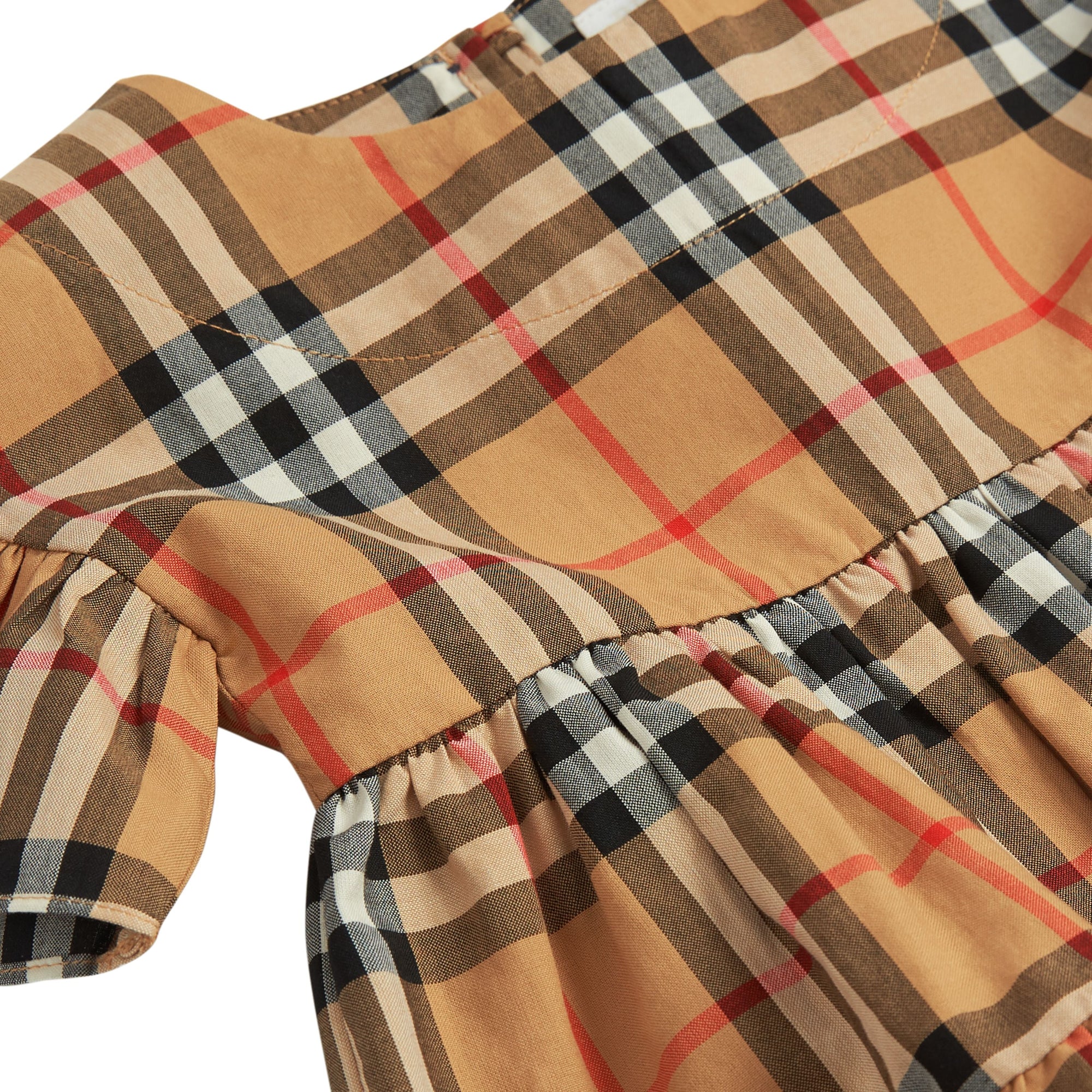 ANTIQUE YELLOW Robe et bloomer à motif Vintage check avec volants